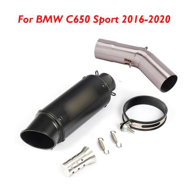 exhaust pipe motorcycle slip on muffler escape middle mid link tube connector for c650 sport 2021-2021